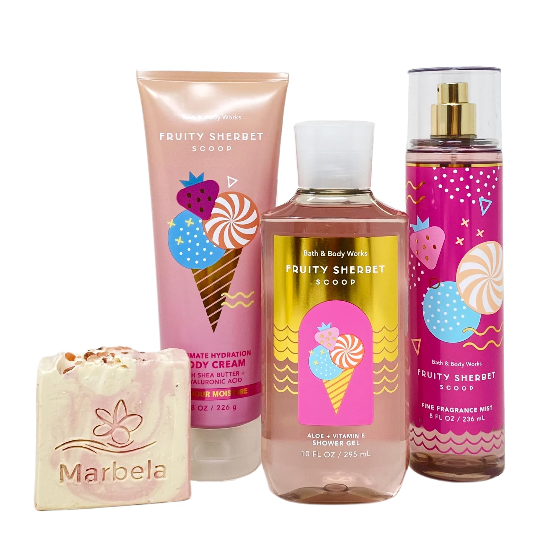 Amazon.com : Bath & Body Works Fruity Sherbet Scoop 3 Piece Gift